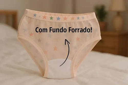 10 Calcinha Infantil Algodão Tradicional Menina Atacado