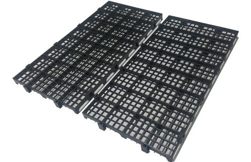 10 pcs pallet estrado plasticos preto 25x50x25cm piso palete