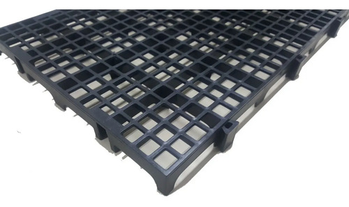 10 Pcs Pallet Estrado Plásticos Preto 25x50x2,5cm Piso Palete Plástico Modular Marwell