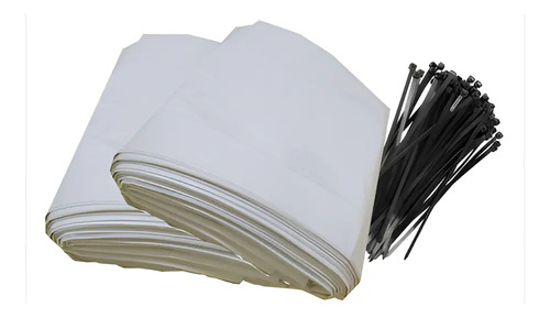 100 sacos para silagem branco 100 abracadeiras saco para sil