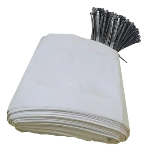 100 Sacos Para Silagem Branco + 100 Abraçadeiras Saco Para Silo Lona Para Silo 200 Micras - Gobi Brasil