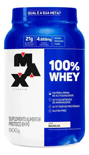100 whey protein concentrado 900g baunillha