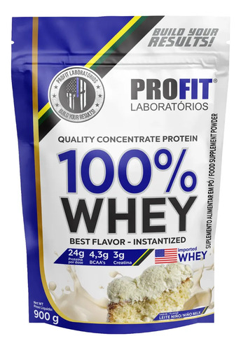 100 whey quality concentrate protein refil 900g profit sab