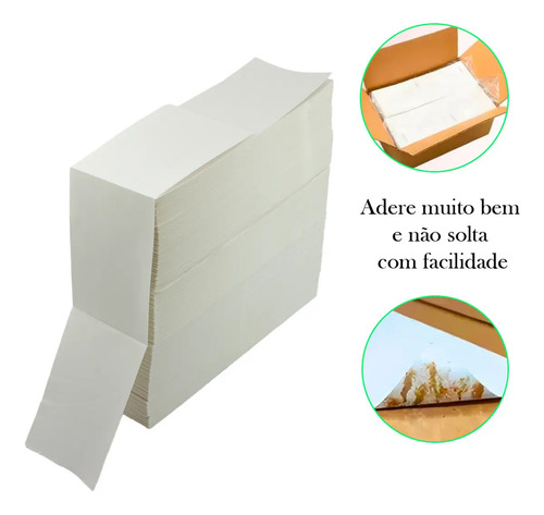 10.000 Etiquetas 100x150 10x15 Térmica Serrilha Resma Cor Branco Desenho Impr