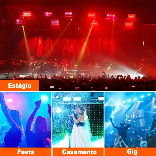 1000w 8+8 Strobo Atomico Led Rgbw Dmx Com Fita Dj Para Festa