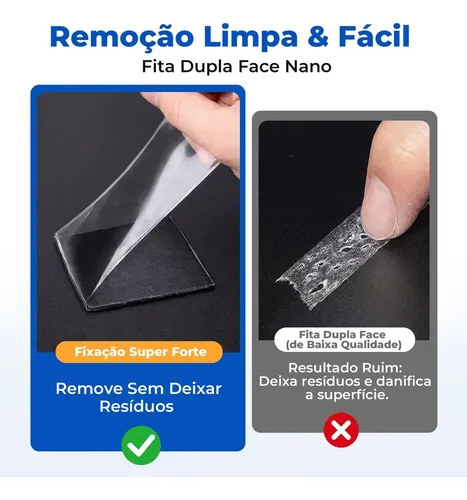 10m Fita Dupla Face Adesiva Nano Extra Forte Lavavel