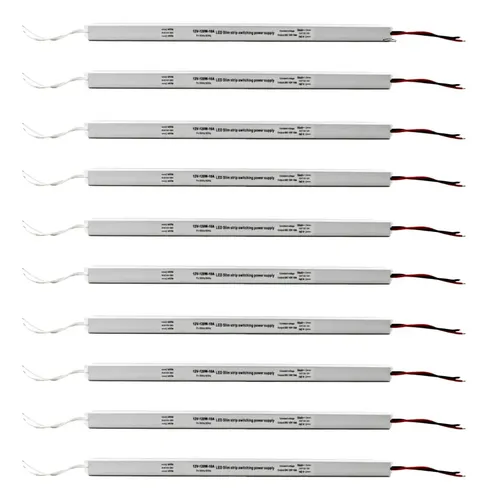 10x fonte slim driver 12v 10a 120w para perfil fita de led