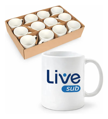 12 und caneca para sublimacao super branca 325ml live aaa
