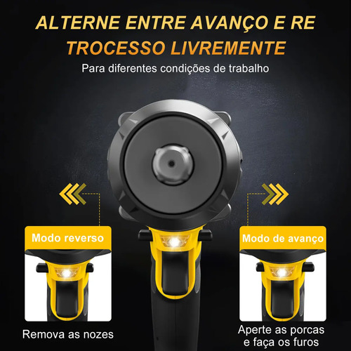 1500 N.m Chave De Impacto Profissional 48V Brushless 2 Baterias 4000ma War Shark Bivolt Parafusadeira E Furadeira Maleta E Acessórios Alta Potência Motor Sem Escovas