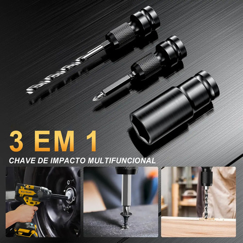 1500 N.m Chave De Impacto Profissional 48V Brushless 2 Baterias 4000ma War Shark Bivolt Parafusadeira E Furadeira Maleta E Acessórios Alta Potência Motor Sem Escovas