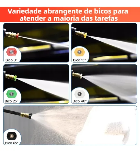 15m Mangueira Bico Registro Engate Rápido Lavadora P/karcher