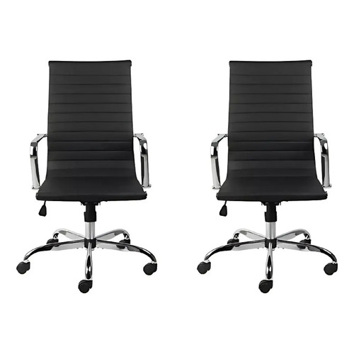 2 cadeiras charles eames esteirinha secretaria executiva cor 1