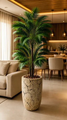 2 folhagem coqueiro planta grande decoracao sala 130 cm