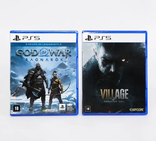 2 Jogos Ps5 God Of War Ragnarök+resident Evil Village Física