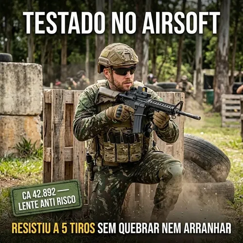 2 Óculos Proteção Anti Risco Epi Trabalho E Lazer Esportivo