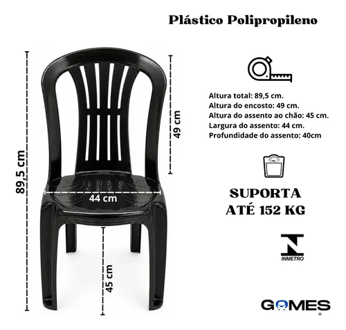 20 Cadeiras Plastica Bistrô Empilhável Cozinha Festa Evento