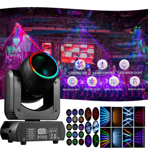 230w Moving Head Led Beam Rgbw Prisma E Gobo Giratório Dmx