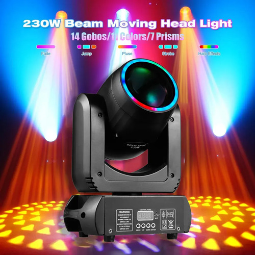 230w Moving Head Led Beam Rgbw Prisma E Gobo Giratório Dmx