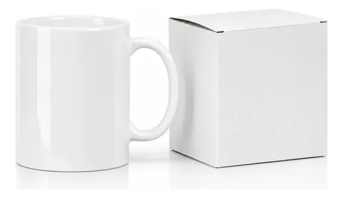 24 Caneca Branca Cerâmica Sublimação 325ml Branca Deko