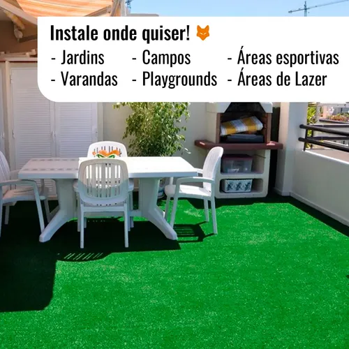 25m2 Grama Sintética Decorativa Esportiva Jardim 15mm 1mx25m
