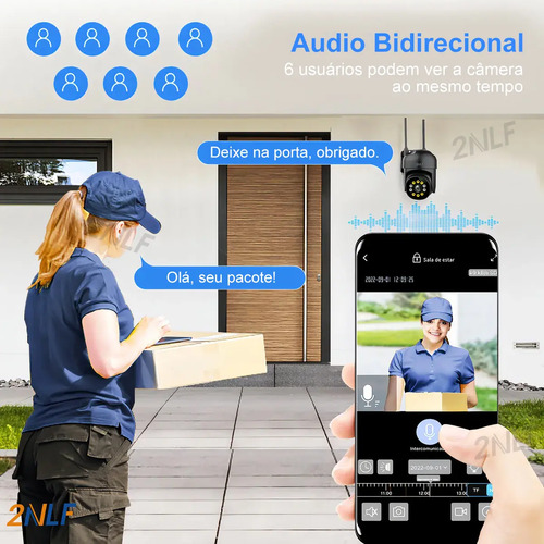 2nlf Câmera De Segurança Wi-fi Externa Power Adapter Com Resolução Ip66 4mp Eseecloud App