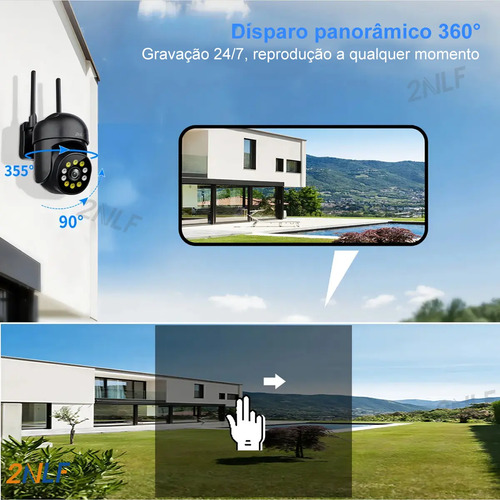 2nlf Câmera De Segurança Wi-fi Externa Power Adapter Com Resolução Ip66 4mp Eseecloud App