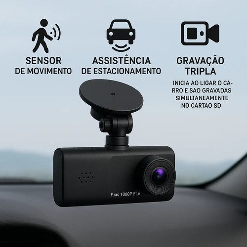 3 Câmera Wifi Automotiva Veicular Carro Com Hd Noturna 1080p Icarbonx