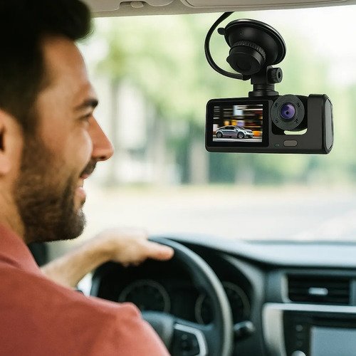 3 Câmera Wifi Automotiva Veicular Carro Com Hd Noturna 1080p Icarbonx