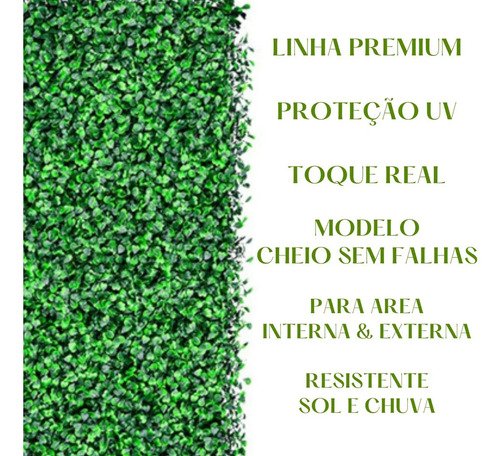 30 Placa Grama Buchinho 40x60 Jardim Vertical Artificial Noogs Para Area Interna e Externa Com Proteção UV