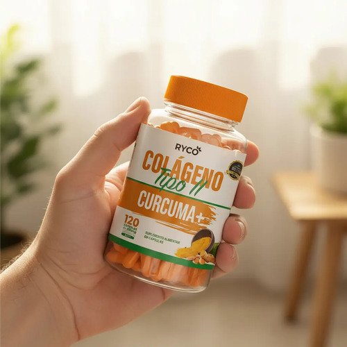 3x Cúrcuma + Colágeno Tipo 2 - 360 Cápsulas De 500mg Ryco