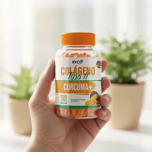 3x Cúrcuma + Colágeno Tipo 2 - 360 Cápsulas De 500mg Ryco