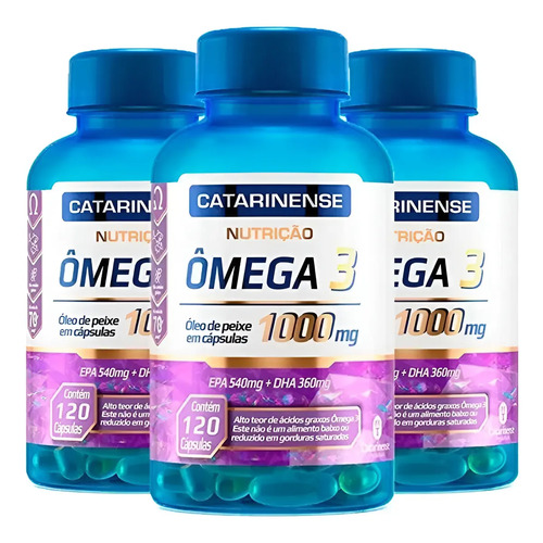 3x omega 3 original catarinense pharma 1000mg 120 capsulas 1