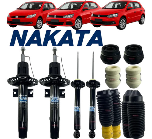 4 amortecedor original nakata gol voyage g5 g6 g7 kit comp