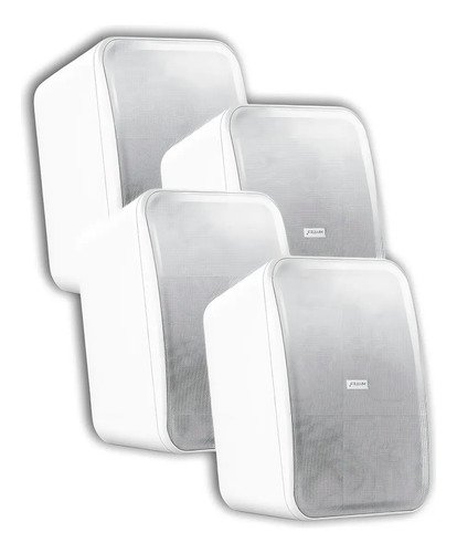 4 caixas som ambiente outdoor externo 6hs frahm branca 140w