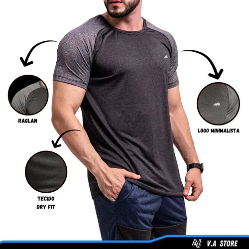 4 Camisetas Masculina Dry Fit Premium Camisa Academia Kit