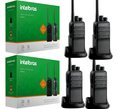4 ht radio intelbras uhf rc3002 walkie talkie longo alcance