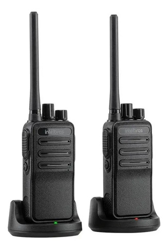 4 Ht Rádio Intelbras Uhf Rc3002 Walkie Talkie Longo Alcance Cor Preto