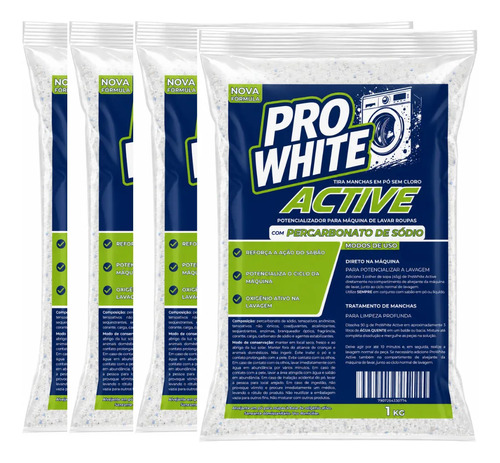 4 Kg Potencializador Tira Manchas Percarbonato Sódio Colorid