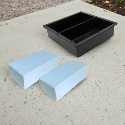 50 formas de pvc tijolinho 20x10x6 para piso bloquete