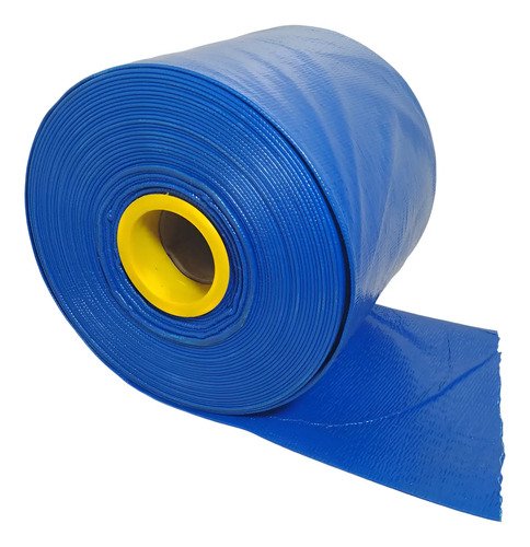 50 metros mangueira flatachatada azul irrigacao 6 polegadas