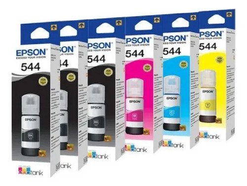 6 tintas t544 para epson l3250 l3150 l3210 l1250 l5290 l5590