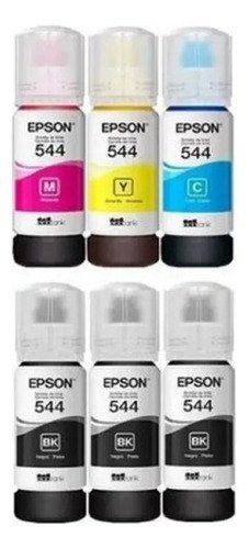 6 Tintas T544 Para Epson L3250 L3150 L3210 L1250 L5290 L5590