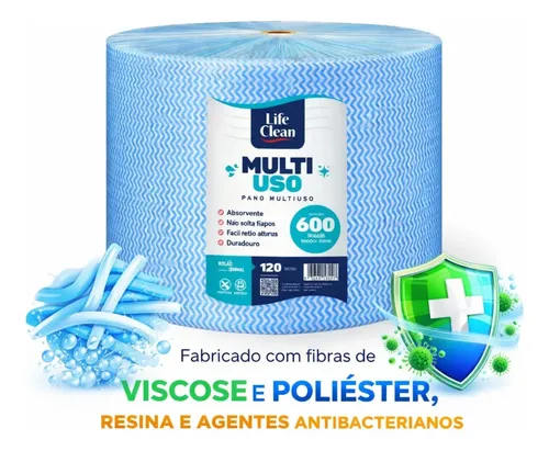 600 Panos Multiuso Perfex Reutilizável Limpeza Life Clean