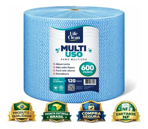 600 Panos Multiuso Perfex Reutilizável Limpeza Life Clean