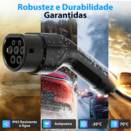 7kw Carregador Carro Elétrico Portátil Rápido 32a Tipo 2