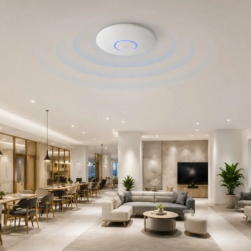 Access Point Ubiquiti Unifi 6 U6-Plus Wi-Fi 6 Banda Dupla com Injetor PoE