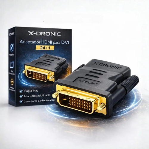 Adaptador hdmi para dvi 241 1080p 2 em 1 conector ouro alta