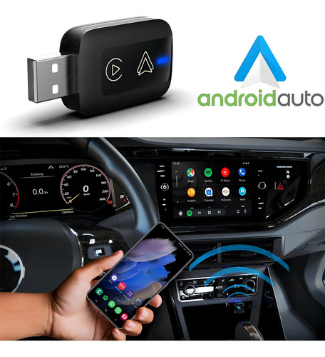 Adaptador Sem Fio Carplay E Android Auto Universal Wi-fi WLK AUTOMOTIVE WK-AIR Cor Preto