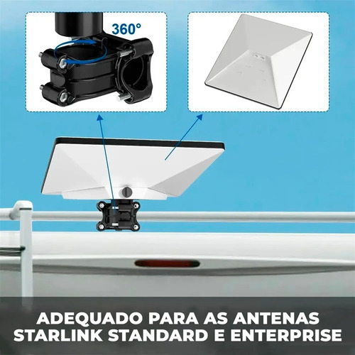 Adaptador Suporte De Tubo Starlink Mini Antena Athenix