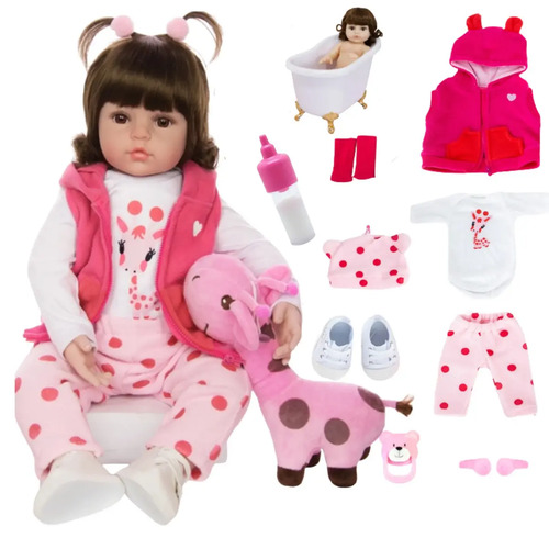 Adora bebe reborn bonecas realista de silicone menina 48 cm
